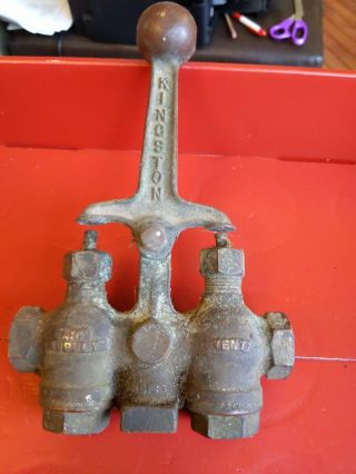 Vintage Brass Kingston Air Valve Steam Water Hoist Whistle Steampunk Vent Supply