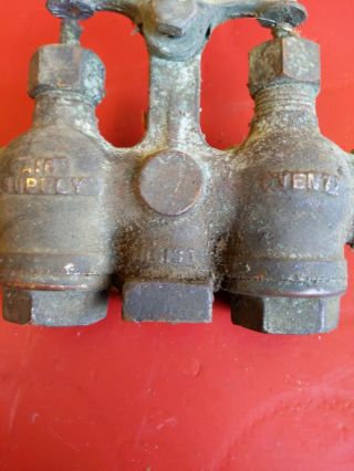 Vintage brass Kingston air valve steam water hoist whistle steampunk vent supply 2