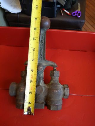 Vintage brass Kingston air valve steam water hoist whistle steampunk vent supply 3