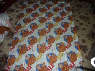Vintage Alf Alien Tv Show Sheet Bed Blanket Flat Cover 1980s Retro