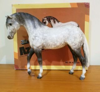 Breyer Horse Azteca 85 Vintage Foundation Stallion Mold Dapple Gray W/box