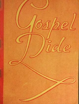 Gospel Tide Stamps Quartet Music Co.  1939 Vintage Paperback Songbook.  Shapenotes.