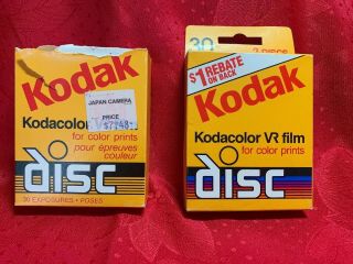 Vintage Kodak Kodacolor Vr Disc Film,  60 Exposures,  Exp 06/87,  11/88