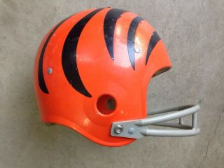 Vintage Rawlings Football Helmet Cincinnati Bengals HNFL - N medium w/ Chin Strap 2