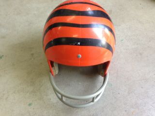 Vintage Rawlings Football Helmet Cincinnati Bengals HNFL - N medium w/ Chin Strap 3