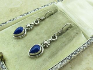 Vintage Sterling Silver 925 & Lapis Lazuli Earrings