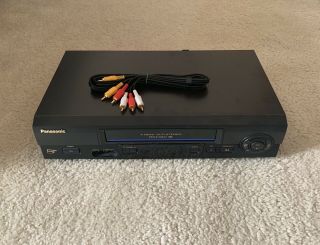 Panasonic Vcr Vhs Player Pv - V4611 4 Head Hifi Stereo Vcr Video Cassette Recorder