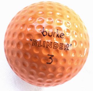 Vintage Jack Burke " Blinder " Blood Orange Red Macgregor Golf Ball 1st Colored ⛳️
