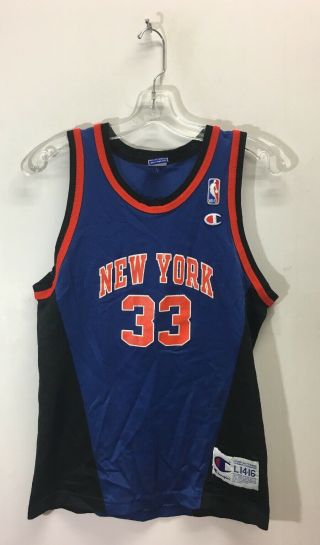 Vintage Patrick Ewing 33 York Knicks Nba Champion Jersey Size Large 14 - 16