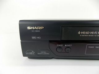 Sharp VC - H800U VHS VCR Video Cassette Player Recorder with Remote and Cables 4