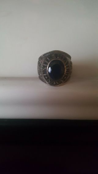 Vintage United States Navy Pride Sterling Silver Ring.  Size 10 Est. ,  1972 Inscr.