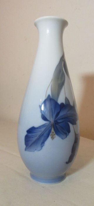 vintage hand painted Royal Copenhagen Denmark 4055 porcelain floral flower vase 3