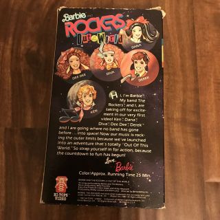 Barbie And The Rockers Out Of This World Vtg VHS Hi - Tops Video Tape 80s Cartoon 2