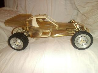 Vintage Traxxas Trx - 10 Bullet Gold Pan Chassis