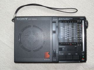 Sony Icf - 7600a 9 Band Portable Radio / Very,  Great W/ Batteries