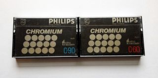 Two Vintage (1979) Philips Chromium Cassette Tapes