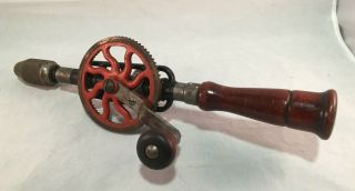 Vintage Millers Falls No 2 Wood Carpentry Hand Drill Eggbeater
