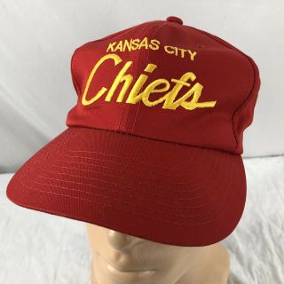 Vtg Kansas City Chiefs Sports Specialties Hat Snapback Broken Cap