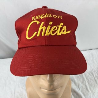 Vtg Kansas City Chiefs Sports Specialties Hat Snapback Broken Cap 4