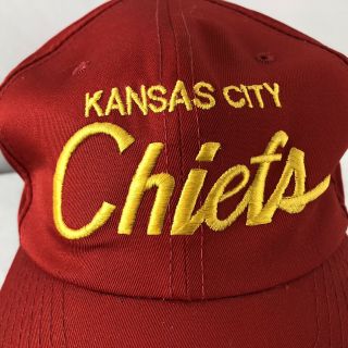 Vtg Kansas City Chiefs Sports Specialties Hat Snapback Broken Cap 5