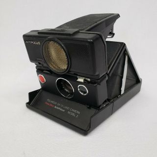 Vintage Polaroid Sx70 Time Zero Land Camera Model 2 Autofocus.  All Black