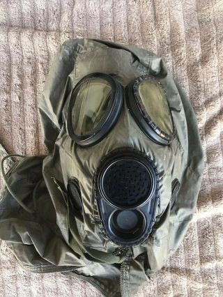 Vintage Us Military Hood Chemical Biological Mask M6a2 Msa 61