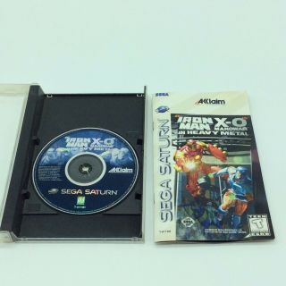 Vintage Sega Saturn Iron Man Xo Manowar Long Box Video Game Disc