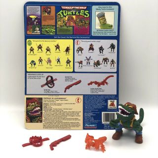 Tmnt Leatherhead Complete With Card 1989 Teenage Mutant Ninja Turtles Vintage