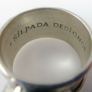 Israel Silpada Designs Ring Vintage Signed Sterling Silver 12.  3g | Size 8.  5 3