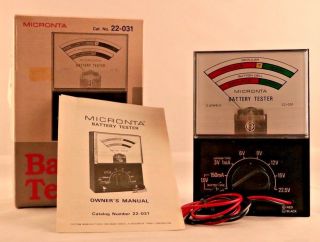 Vintage Micronta Radio Shack 22 031 Analog Battery Tester W Instructions
