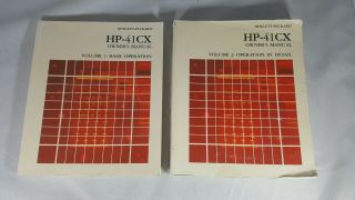 Hp - 41cx Manuals Volume 1 And 2