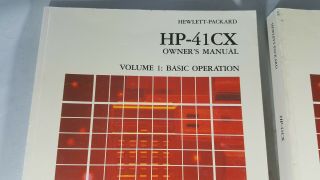 HP - 41CX Manuals Volume 1 and 2 2
