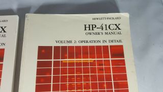 HP - 41CX Manuals Volume 1 and 2 3