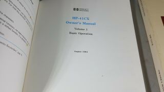 HP - 41CX Manuals Volume 1 and 2 4