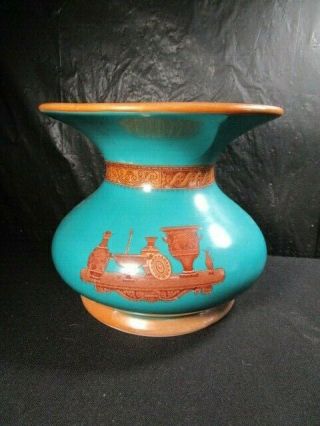 Vintage Etruscan Egyptian / Aztec Design Porcelain Vase
