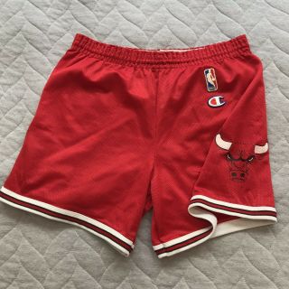 Vtg 80s 90s Chicago Bulls Nba Champion Basketball Shorts Mens Size Large Red Usa