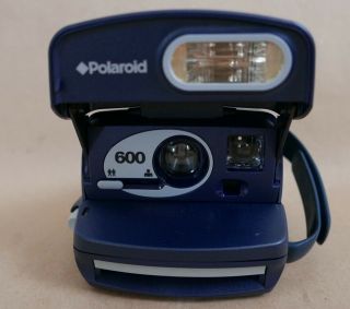 Polaroid 600 Instant Film Camera,  Blue,  With Polaroid Case