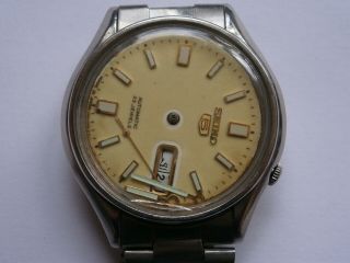 Vintage Gents Wristwatch Seiko 5 Automatic Watch Spares 6309 A