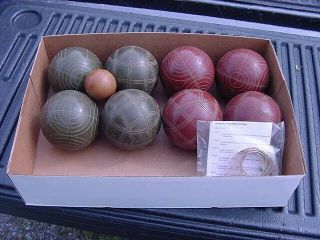 Vintage Sport Craft Bocce Ball Set Complete With Pallino Ball And Directions