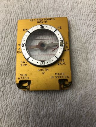 Vintage Silva Huntsman Sun Watch Compass Made In Sweden