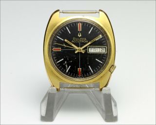 Vintage 1970 Bulova Accutron Black Dial Wrist Watch - Watchmaker Estate - -