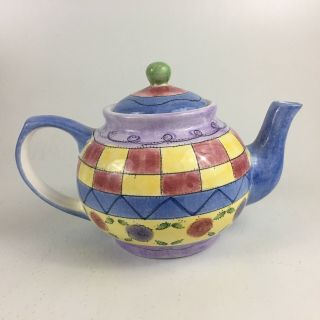Vintage Sango The Sweet Shoppe Teapot By Sue Zipkin Multicolor 9  X 7