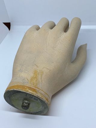 Vintage Mannequin Ceramic Left Hand Female Glove Jewelry Watch Display Halloween 7
