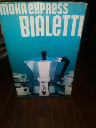 Vintage Classic Bialetti Moka Express 9 Cup Stove Top Espresso Pot Italy