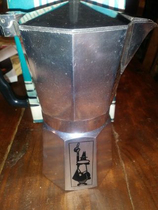 Vintage Classic Bialetti Moka Express 9 Cup Stove Top Espresso Pot Italy 4