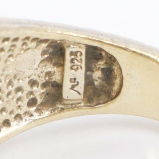 VTG Sterling Silver - Signed Eagle Signet Men ' s Gold Ring Size 10.  5 - 11.  5g 5