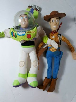 Vintage 1995 Burger King Disney Toy Story Plush Puppets - Set Of 2 (woody Buzz)
