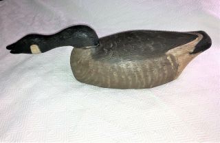 Vintage Large Wood Goose Decoy Purchased In Mobile Alabama