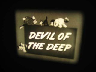 [d] Vtg 16mm Film / Movie B&w 7 " Devil Of The Deep - Cartoon W Sound - Fish Tale
