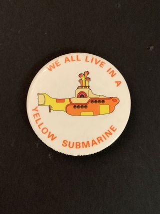 Three Beatles Yellow Submarine Vintage Buttons From A&m Leatherlines,  Inc.